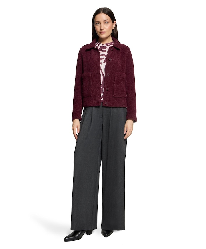 Dames jas bordeaux