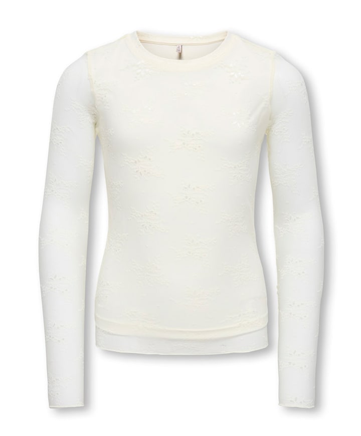 Meisjes longsleeve ecru