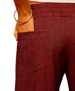 Honey Sof dames broek bordeaux