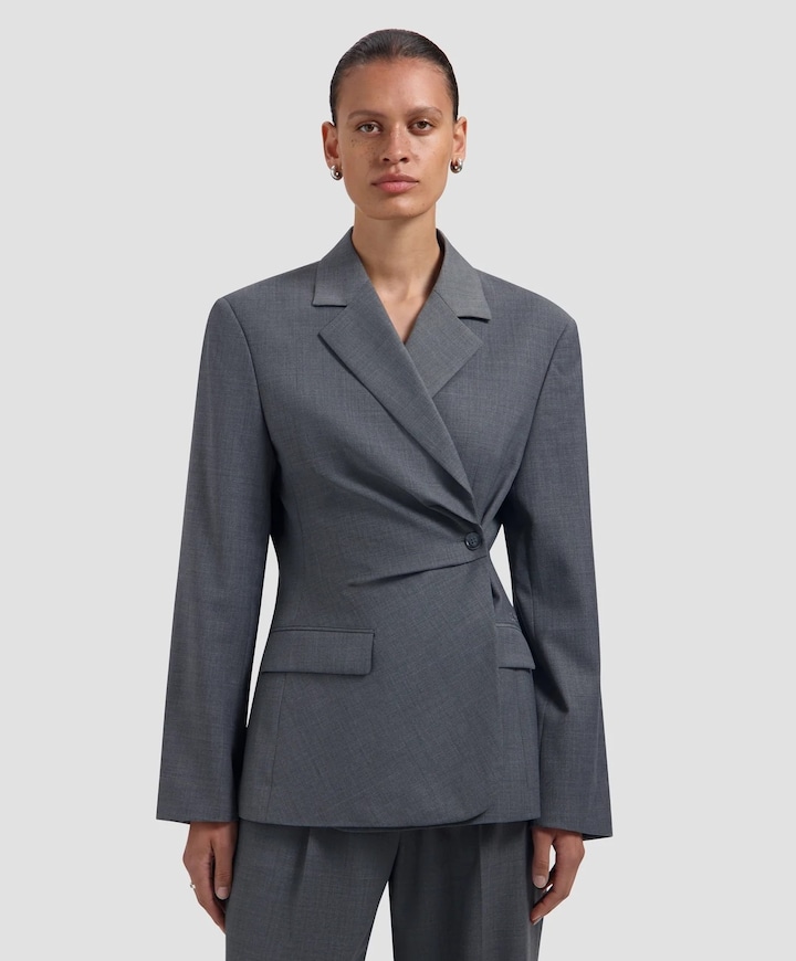 Dames blazer grijs