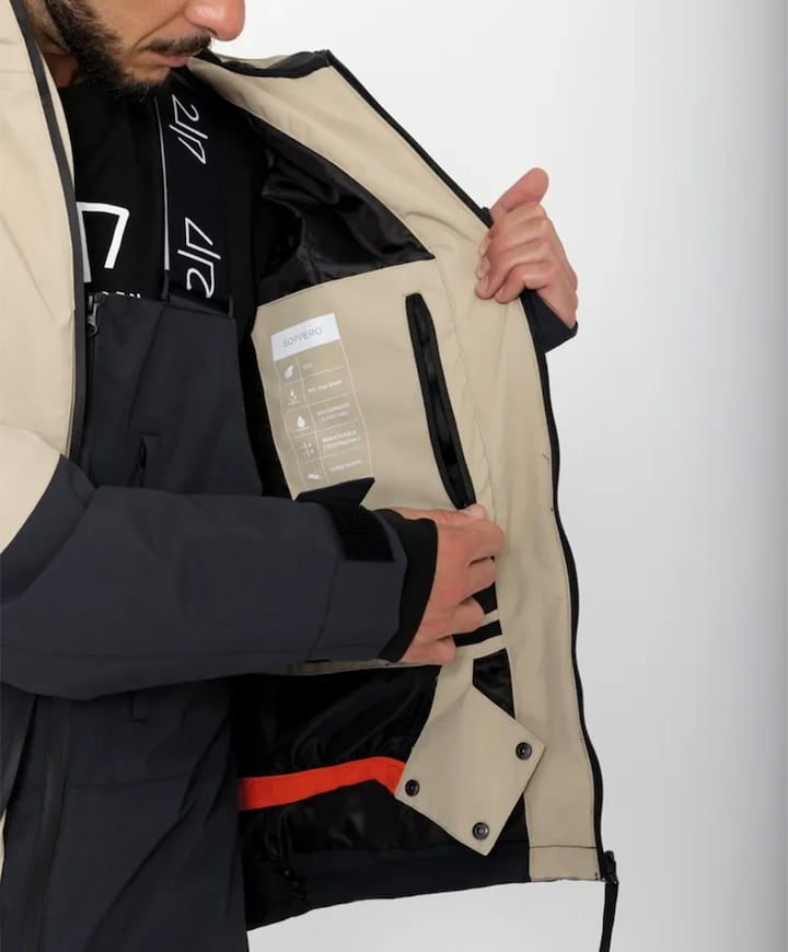 Heren ski-jas beige