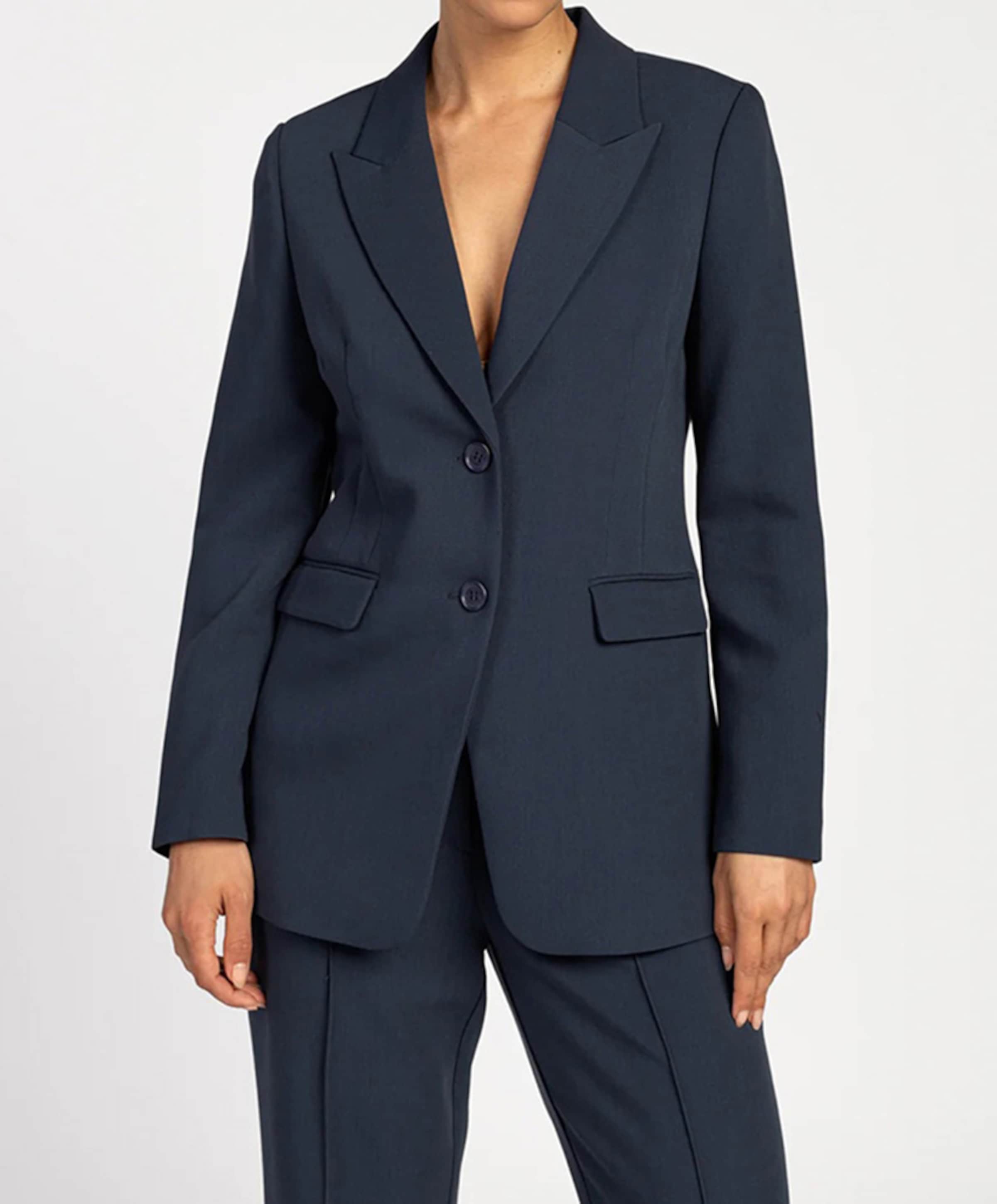 Dames blazer blauw
