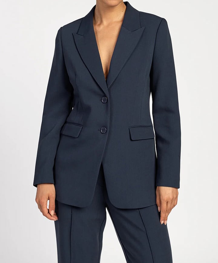 Dames blazer blauw
