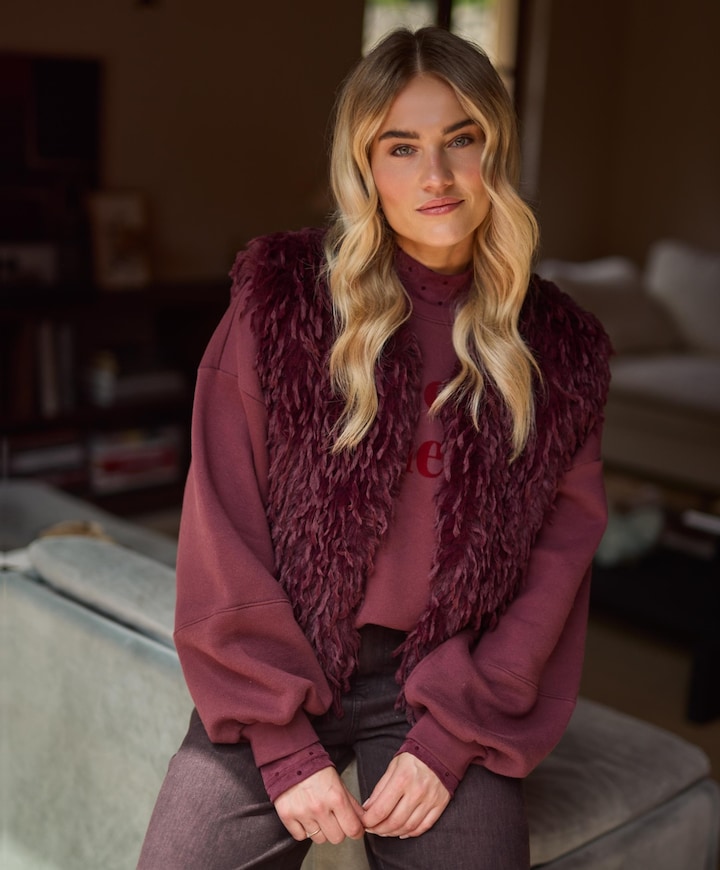 Dames sweater bordeaux