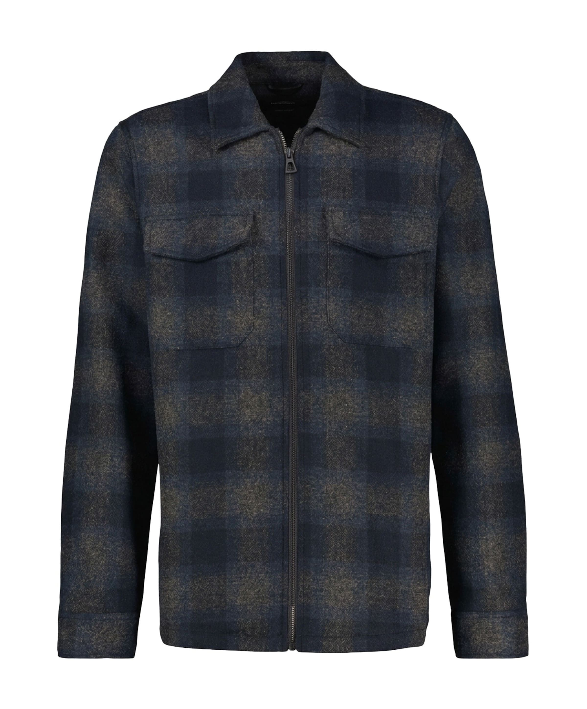 Heren overhemd lange mouw blauw