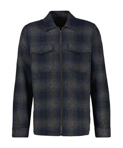 Heren overhemd lange mouw blauw