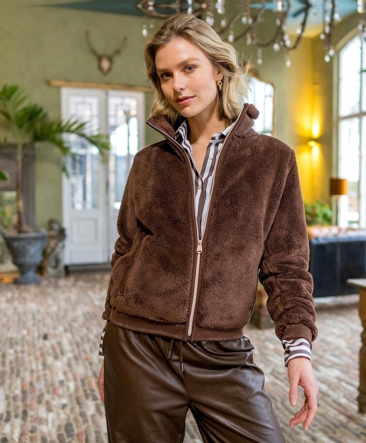 Dames vest bruin