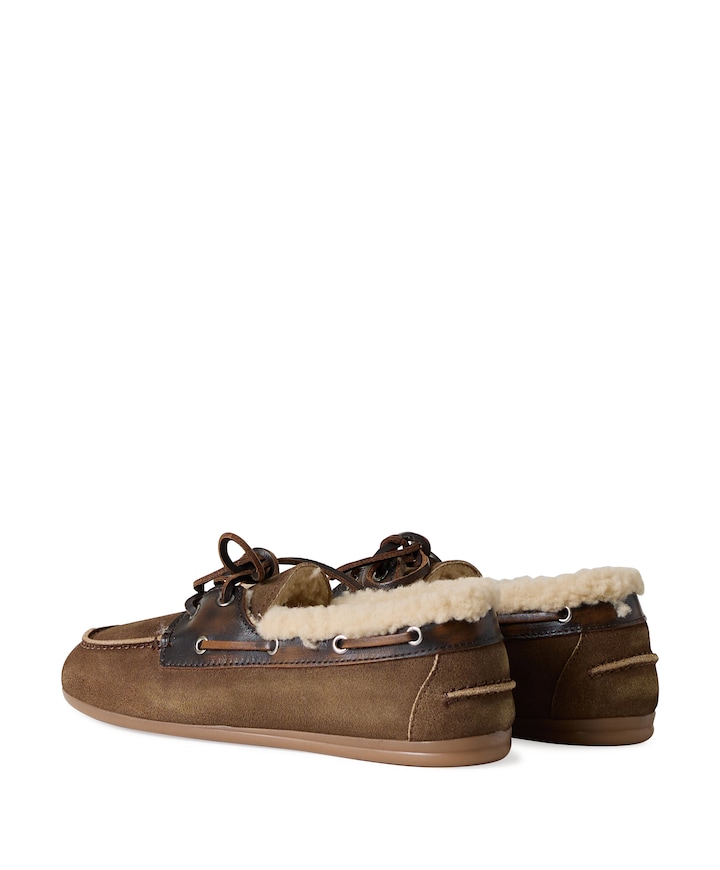 dames mocassins bruin