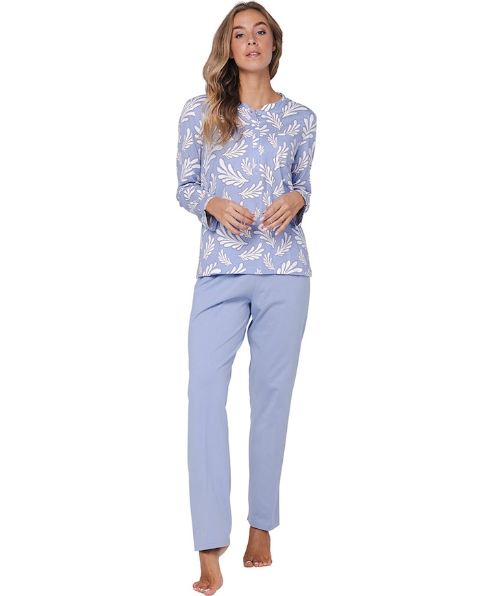 Dames pyjamaset blauw