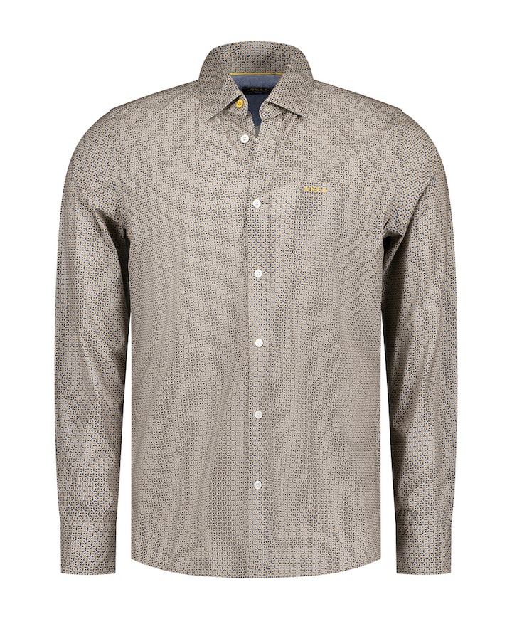 Overhemd lange mouw beige