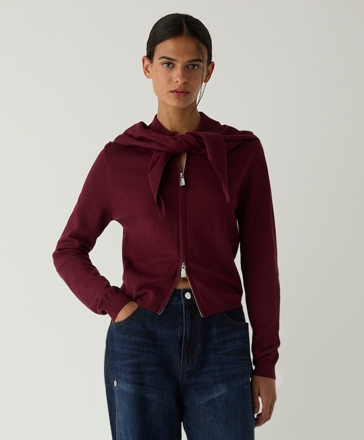 Dames vest bordeaux