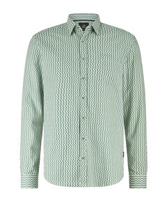 Heren overhemd lange mouw groen