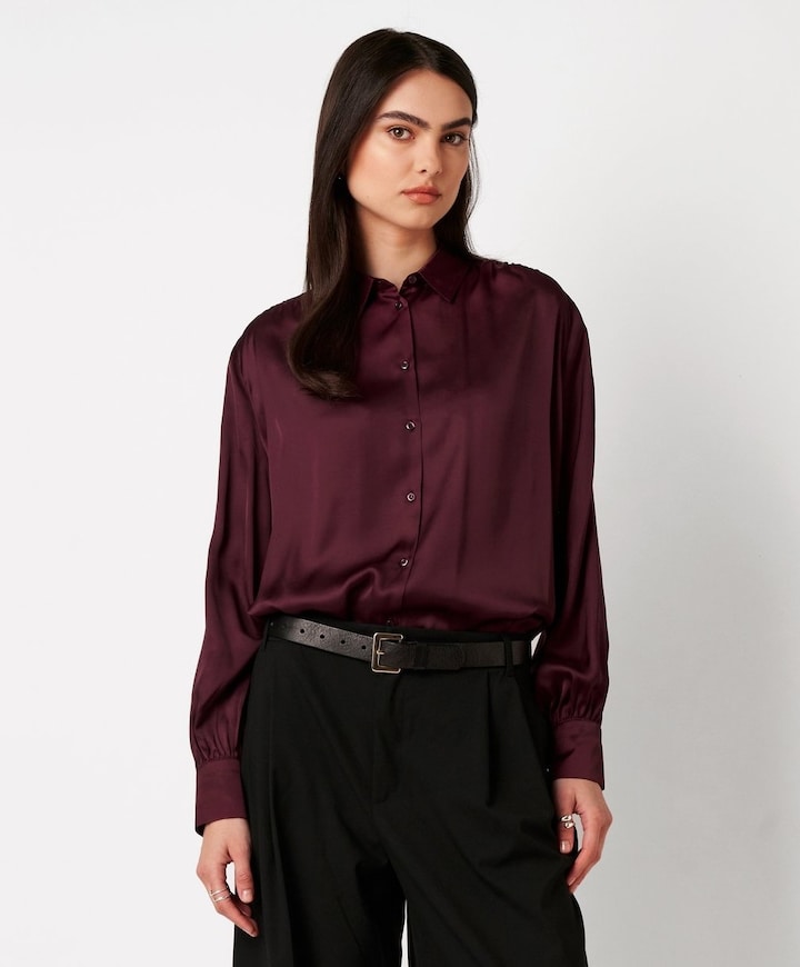 Dames blouse bordeaux
