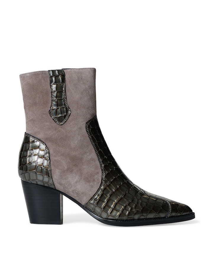 Sibylle dames enkellaarzen grijs