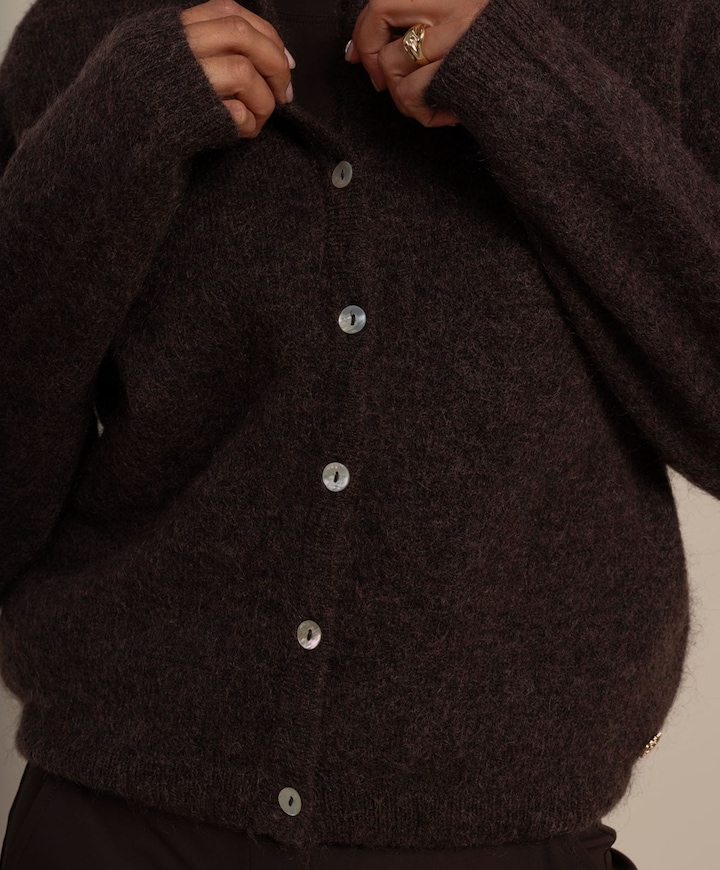 Dames vest bruin