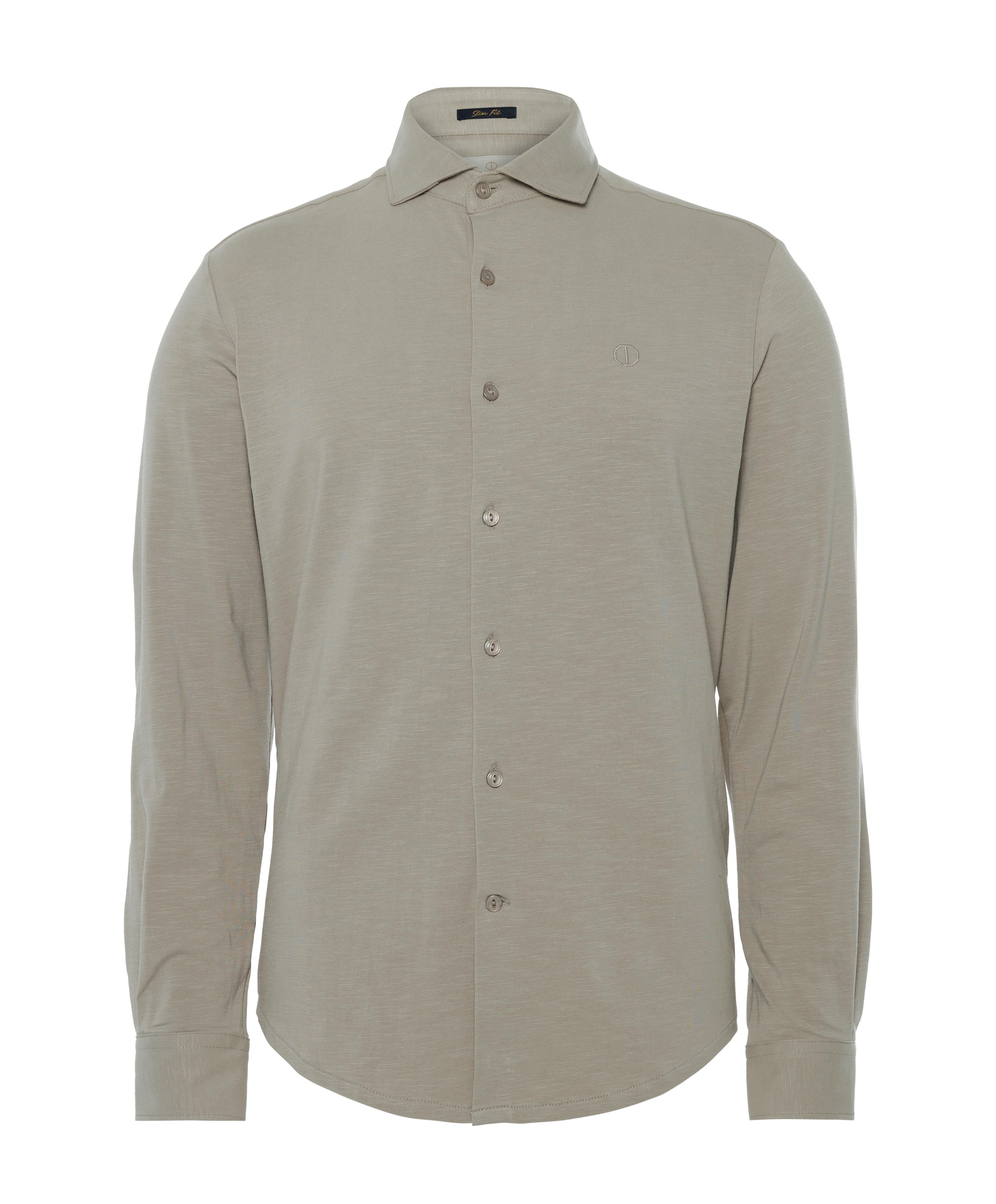 Heren overhemd lange mouw groen