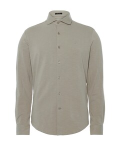Heren overhemd lange mouw groen