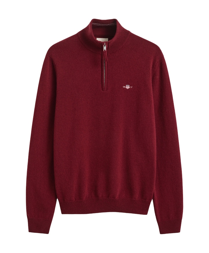 Heren trui met rits rood