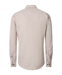 Heren overhemd lange mouw beige