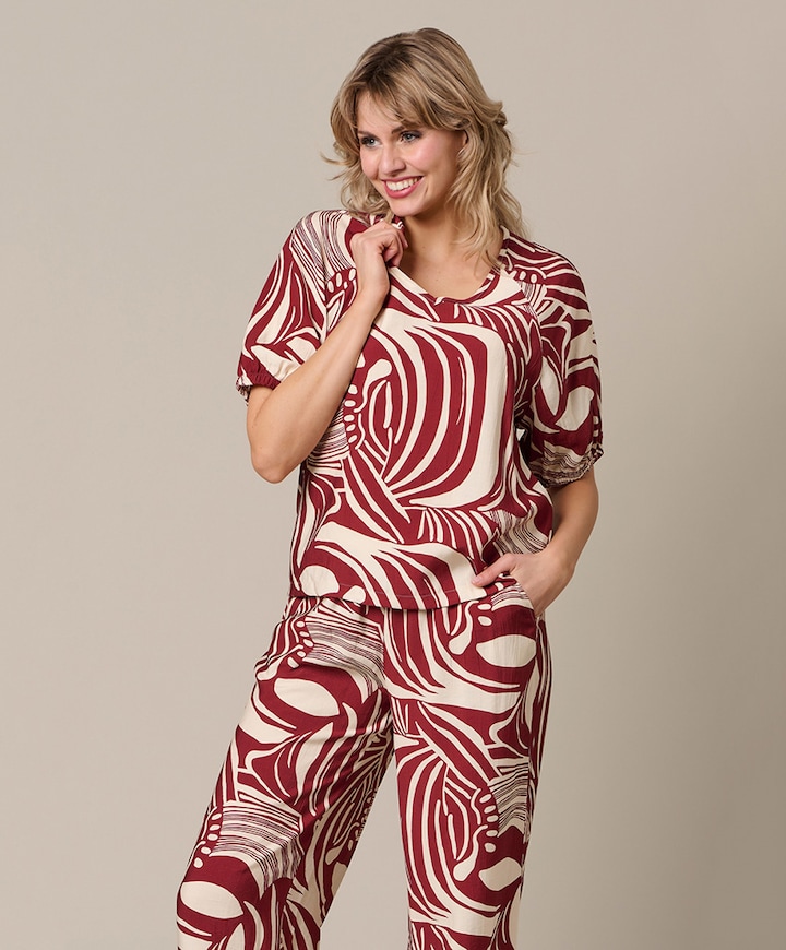 Dames blouse rood
