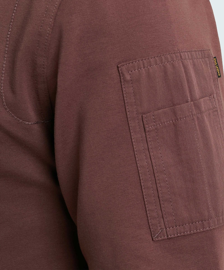 Heren longsleeve bruin