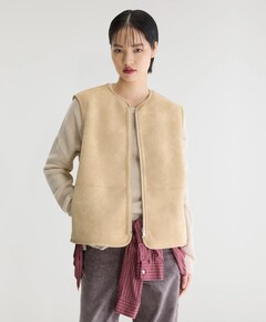 Dames bodywarmer reversible beige