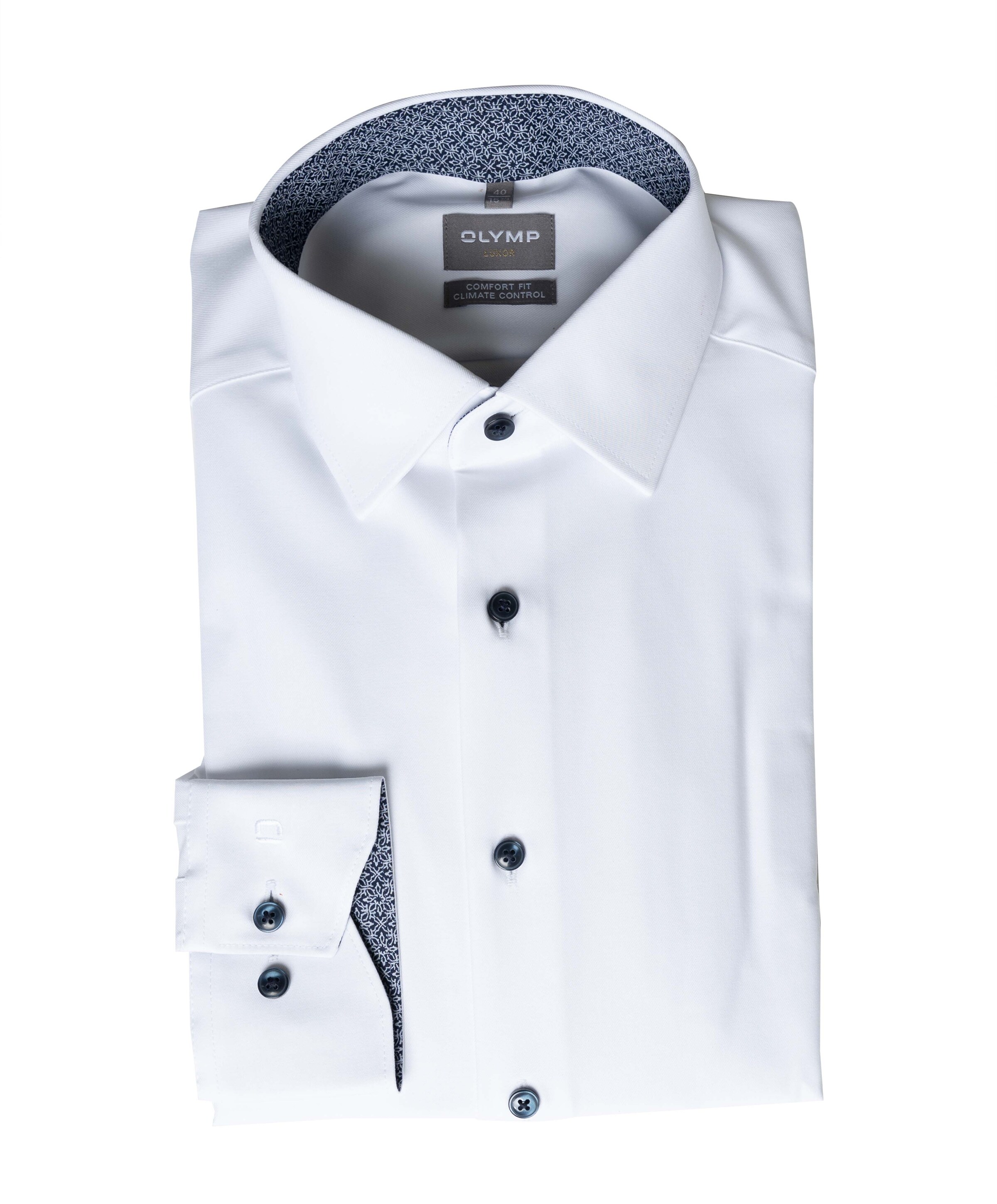 Heren overhemd lange mouw wit