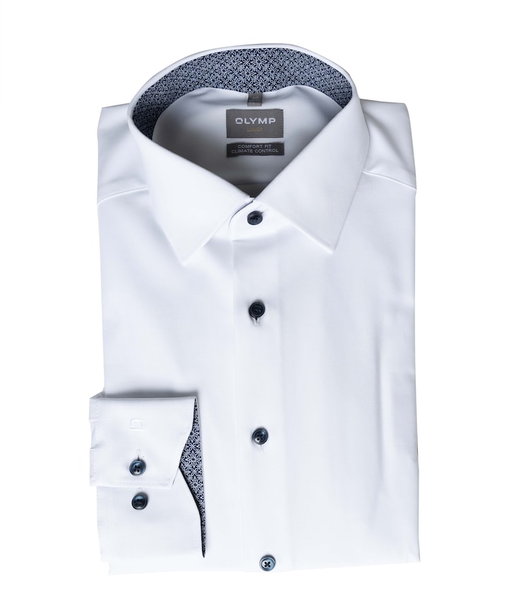 Heren overhemd lange mouw wit