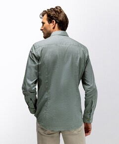 Heren overhemd lange mouw groen