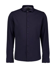 Heren overhemd lange mouw blauw
