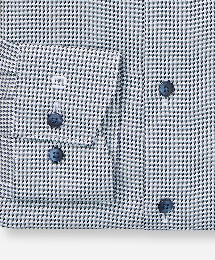 Heren overhemd lange mouw groen