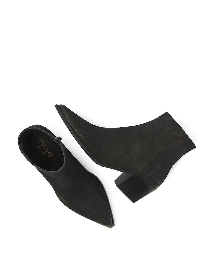 Kate Malina dames enkellaarzen zwart