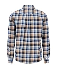 Heren overhemd lange mouw blauw