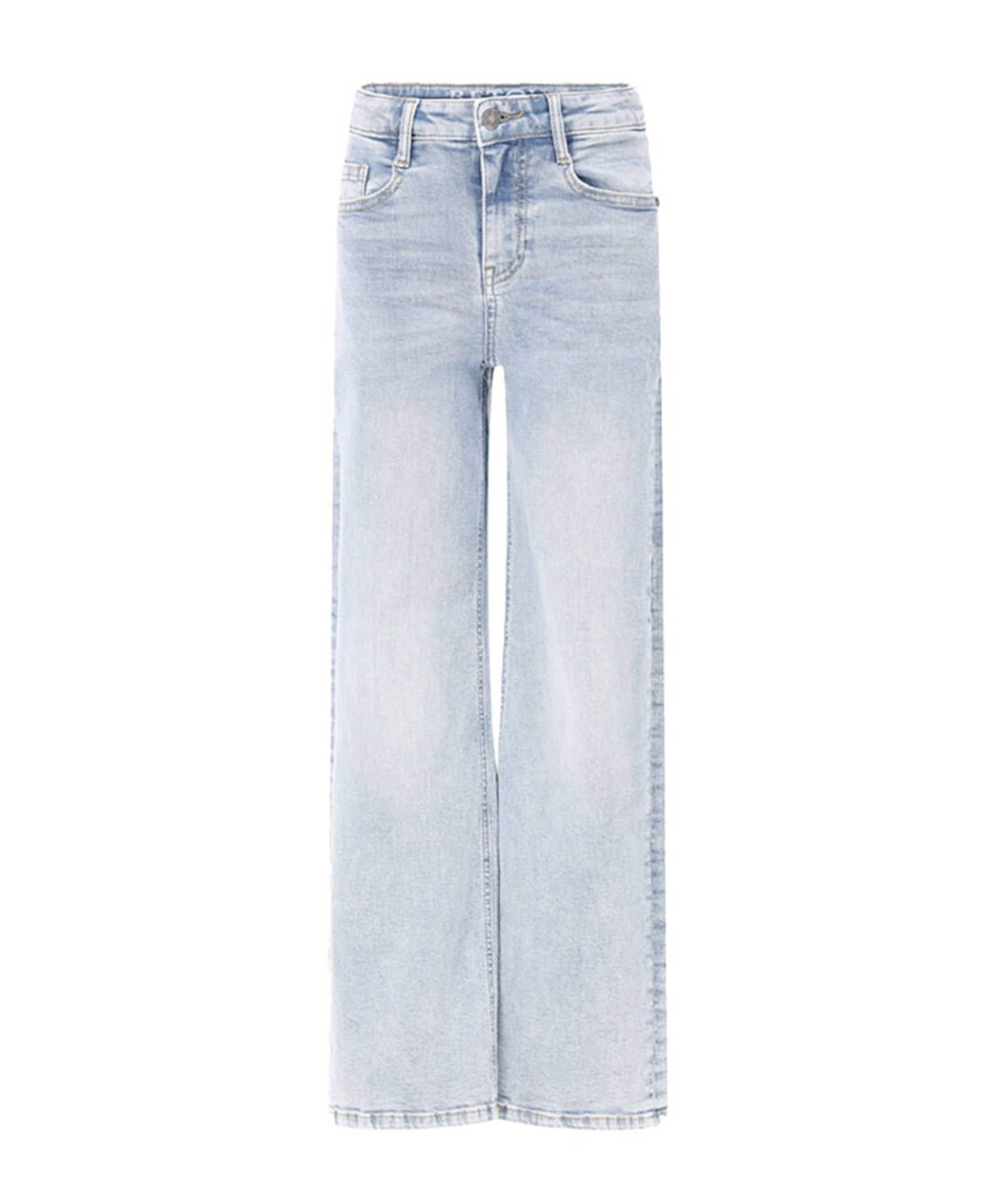 Wide leg fit meisjes jeans blauw