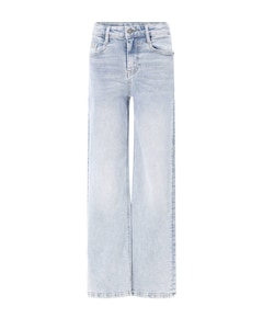 Wide leg fit meisjes jeans blauw