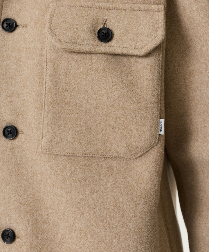 Heren overshirt beige
