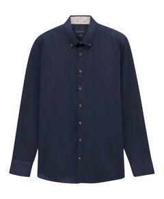 Heren overhemd lange mouw blauw