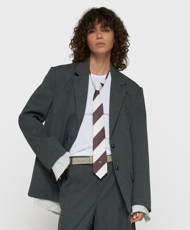 Dames blazer grijs