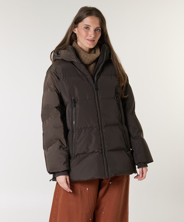 Dames jas bruin