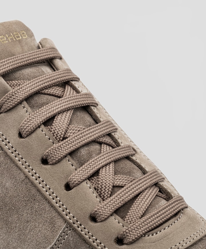 OLIVER MID SUE NUB heren sneakers beige