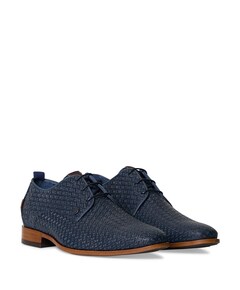 Greg braid heren veterschoenen blauw
