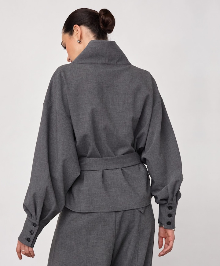 Dames blouse grijs