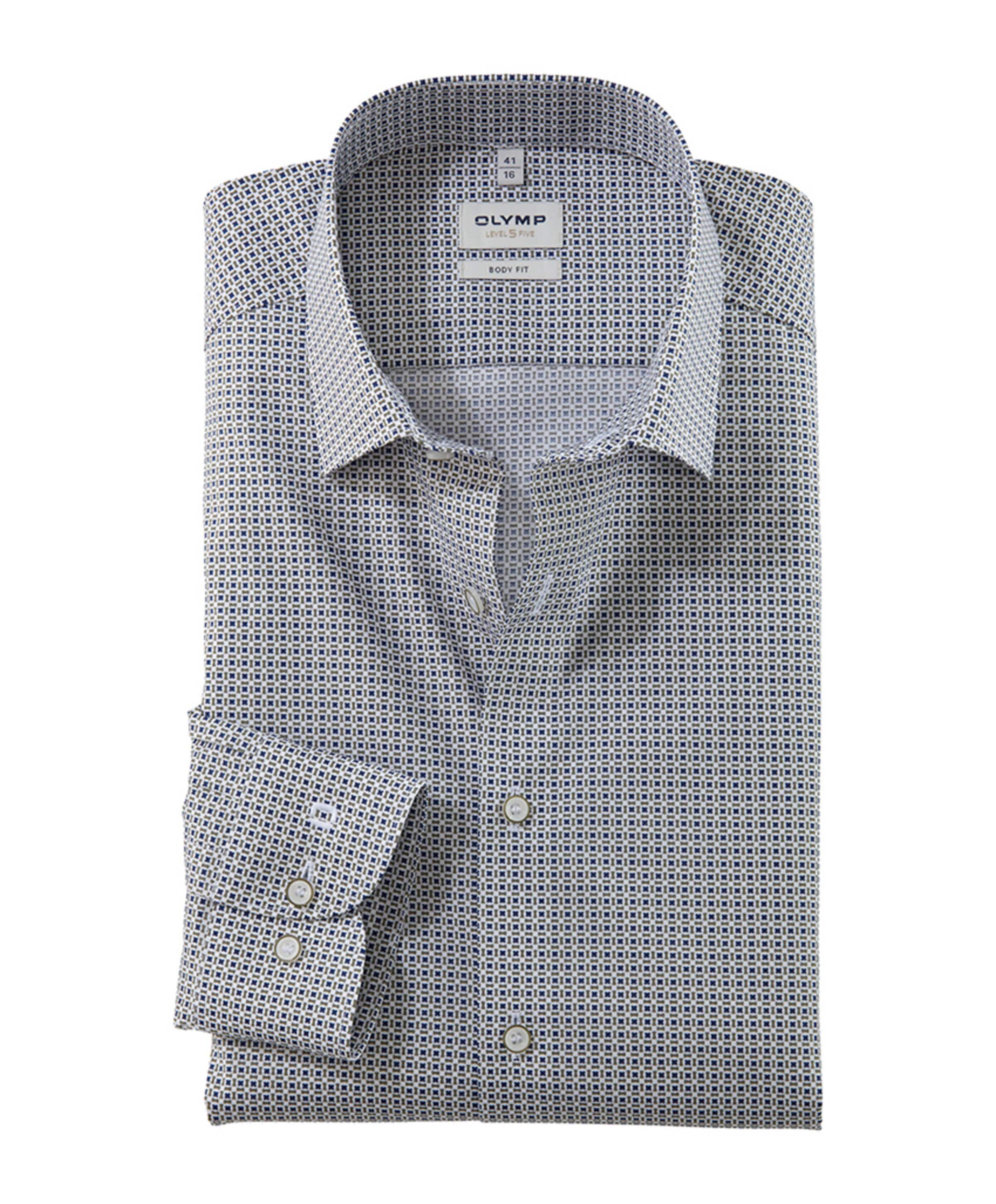 Heren overhemd lange mouw groen