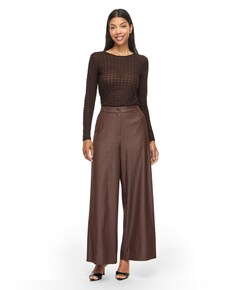 VIOFALA HW WIDE PANTS/R dames broek bruin