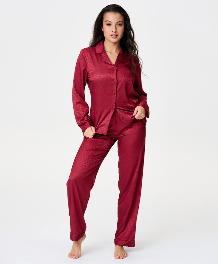 Dames pyjama bordeaux