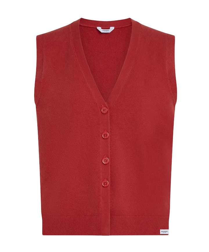 Dames gilet rood