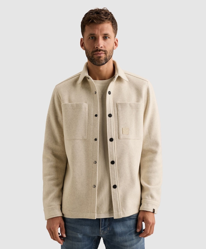 Heren overshirt ecru