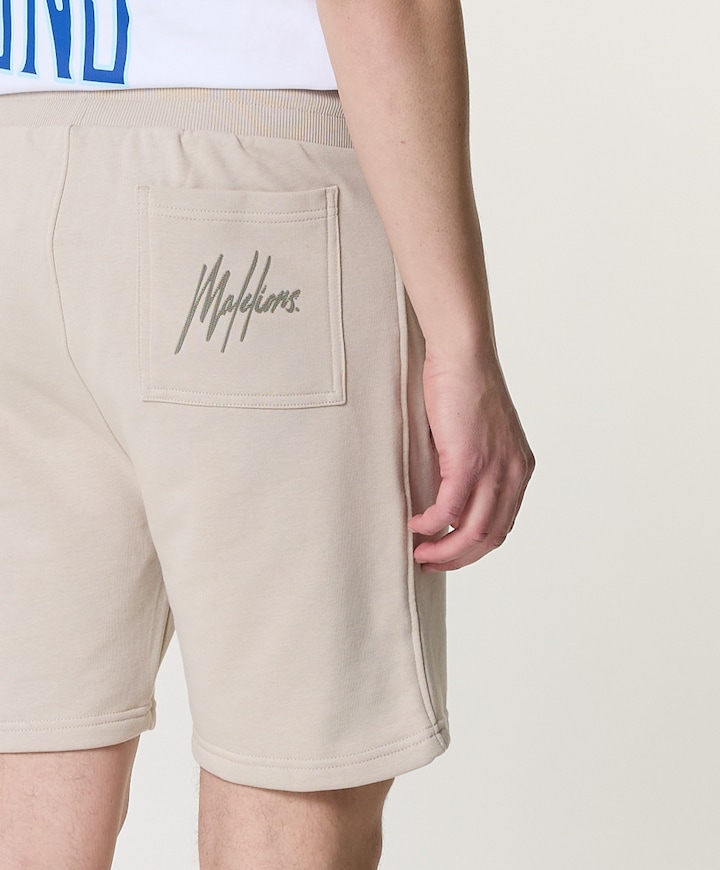 Striped signature shorts heren korte broek beige