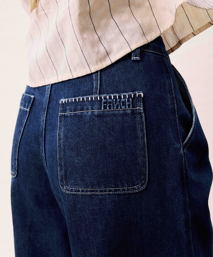 Bermuda dames broek blauw