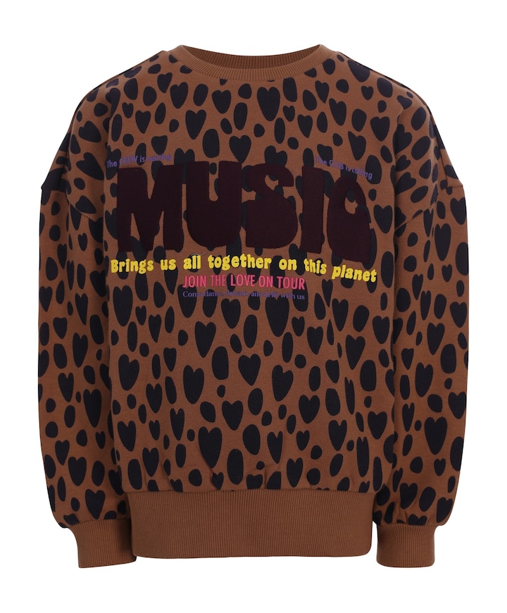 Meisjes sweater bruin